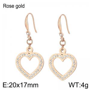 Stainless Steel Stone&Crystal Earring - KE103878-Z