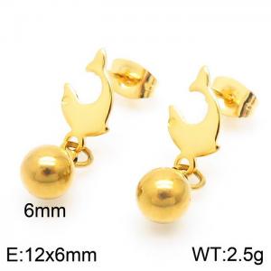 SS Gold-Plating Earring - KE104812-Z