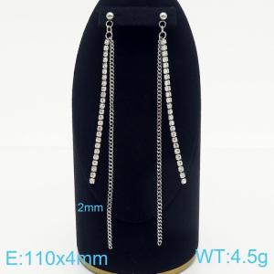 Stainless Steel Stone&Crystal Earring - KE104824-Z