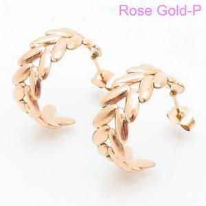 SS Rose Gold-Plating Earring - KE104985-LM