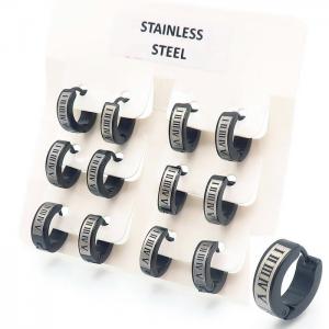 Stainless Steel Black-plating Earring - KE105229-KYL
