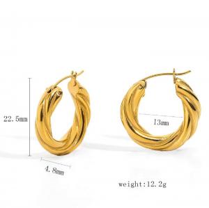 SS Gold-Plating Earring - KE105837-WGJD