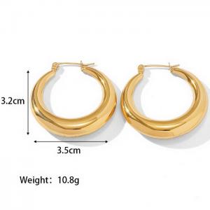 SS Gold-Plating Earring - KE105846-WGJD