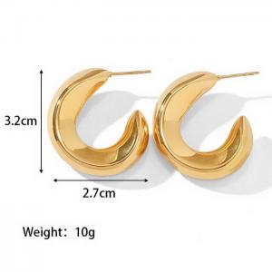 SS Gold-Plating Earring - KE105847-WGJD
