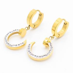 Stainless Steel Stone&Crystal Earring - KE106191-HM