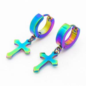 SS Colorful Plating Earring - KE106246-TSC