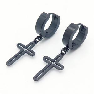 Stainless Steel Black-plating Earring - KE106267-TSC