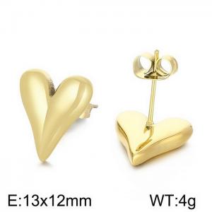 Simple three-dimensional metal style earrings Women's European and American temperament trendy peach personality earrings Cool style small crowd versatile earrings - KE108065-Z