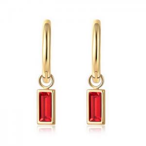 Stainless Steel Stone&Crystal Earring - KE108746-WGYC
