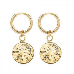 Stainless Steel Stone&Crystal Earring - KE108750-WGYC