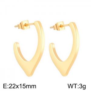 steel hoop Earring - KE108887-K