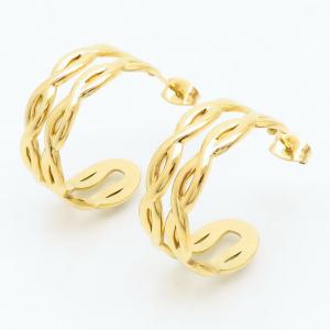 SS Gold-Plating Earring - KE108903-LM