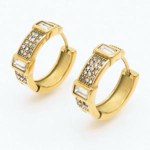 Stainless Steel Stone&Crystal Earring - KE108957-TOM