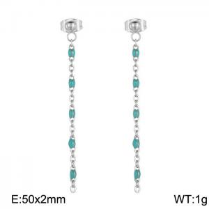 Fashionable long tassel earrings - KE109143-Z
