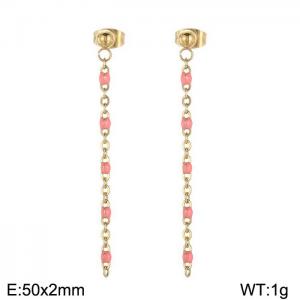 Fashionable long tassel earrings - KE109146-Z