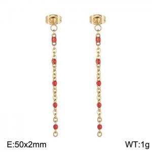 Fashionable long tassel earrings - KE109147-Z
