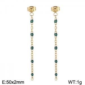 Fashionable long tassel earrings - KE109149-Z