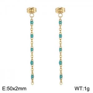 Fashionable long tassel earrings - KE109152-Z