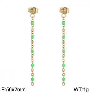 Fashionable long tassel earrings - KE109153-Z
