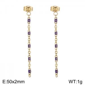 Fashionable long tassel earrings - KE109154-Z