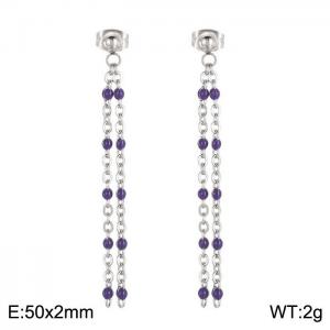 Fashionable long tassel earrings - KE109165-Z