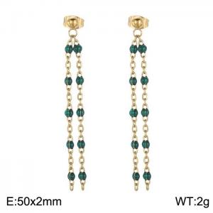 Fashionable long tassel earrings - KE109166-Z