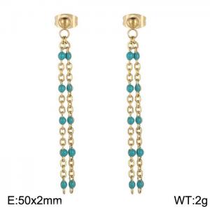 Fashionable long tassel earrings - KE109167-Z