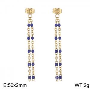 Fashionable long tassel earrings - KE109168-Z