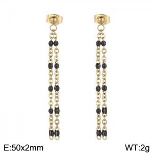 Fashionable long tassel earrings - KE109171-Z