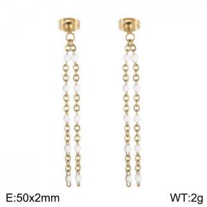 Fashionable long tassel earrings - KE109173-Z