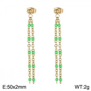 Fashionable long tassel earrings - KE109174-Z