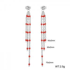 Fashionable long tassel earrings - KE109180-Z