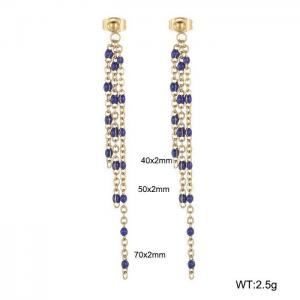 Fashionable long tassel earrings - KE109186-Z