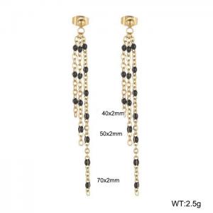 Fashionable long tassel earrings - KE109187-Z