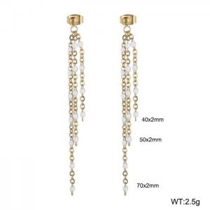 Fashionable long tassel earrings - KE109188-Z