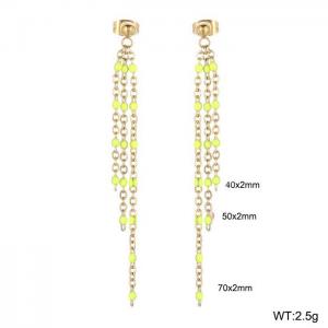 Fashionable long tassel earrings - KE109189-Z