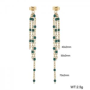 Fashionable long tassel earrings - KE109190-Z