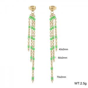 Fashionable long tassel earrings - KE109191-Z