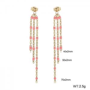 Fashionable long tassel earrings - KE109192-Z