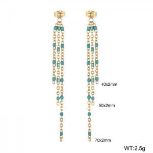 Fashionable long tassel earrings - KE109194-Z