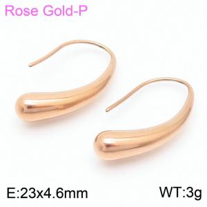 Stainless steel drop earrings in rose gold - KE109201-KFC