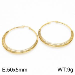 Stainless steel ins style niche premium feel spring U-shaped earrings - KE109337-LO