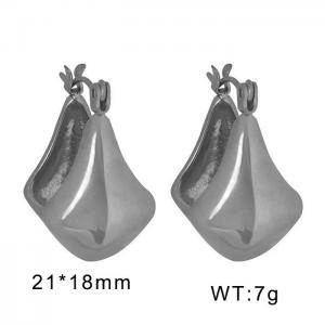 Silver Dangle Earrings Hypoallergenic Stainless Steel Women's Earrings - KE109456-WGML