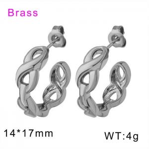 Silver Open Hoop Earrings For Women Silver Stainless Steel Earrings Jewelry - KE109475-WGML