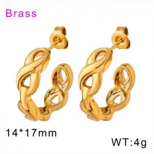 Gold Plated Open Hoop Earrings For Women Gold Stainless Steel Earrings Jewelry - KE109476-WGML