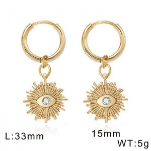 Fashion French God's Eye Gold Plated Earrings for women - KE109494-WGYC