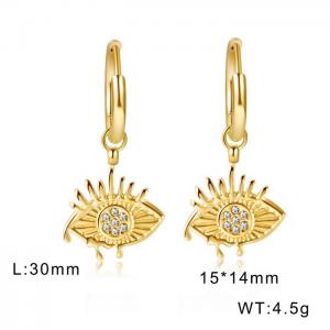 Fashion French God's Eye Gold Plated Earrings for women - KE109495-WGYC