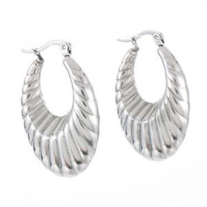 Luxury Stainless Steel Irregular Hollow Earring Chunky Hoop Earrings - KE109535-WGMW