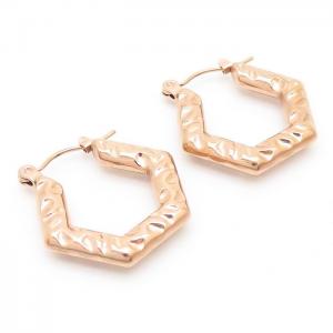 Geometrically irregular titanium steel rose gold earrings - KE110182-LM
