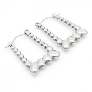Titanium steel rectangular steel colored earrings - KE110183-LM